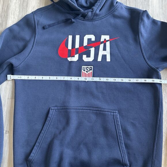 NIKE Hoodie Mens Blue US Soccer Kangaroo Pocket National Team Olympics - size S - Picture 3 of 6